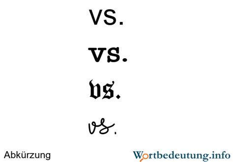 vs abkürzung.